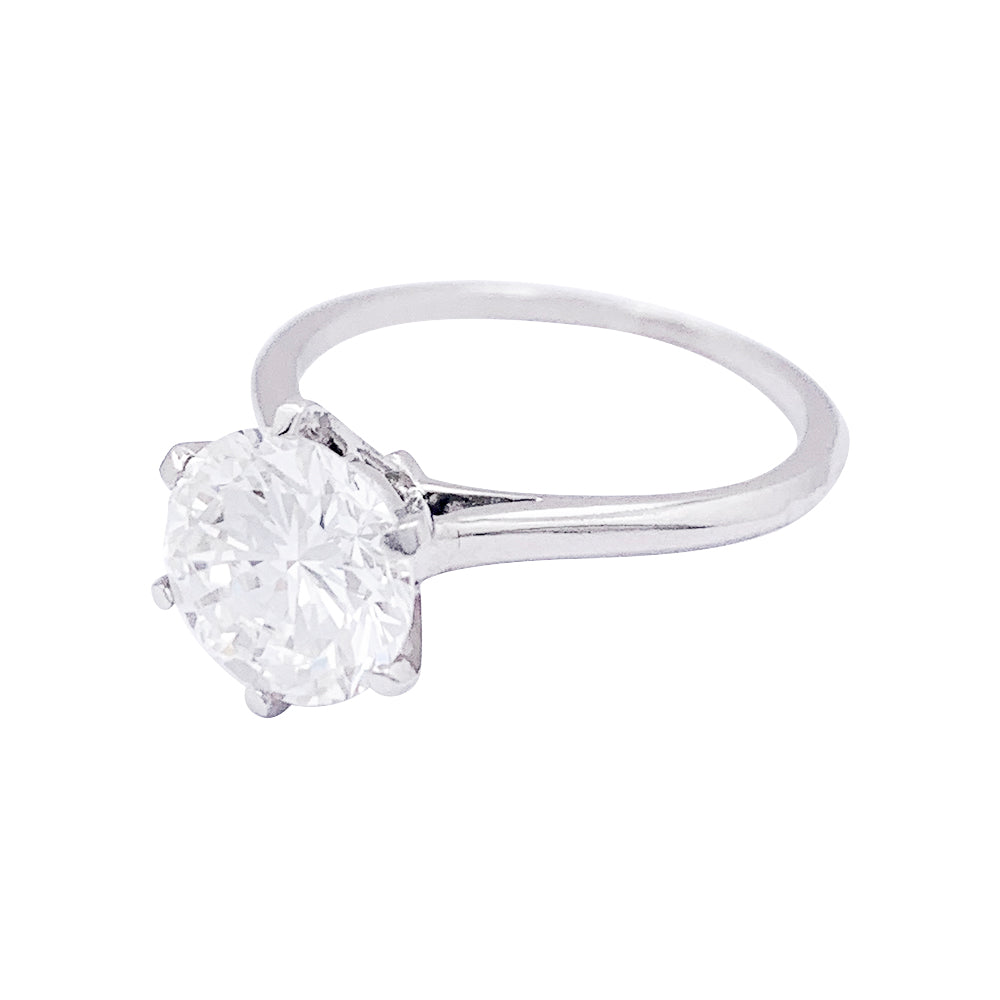 Solitaire or blanc et platine, 2,17 cts. 4