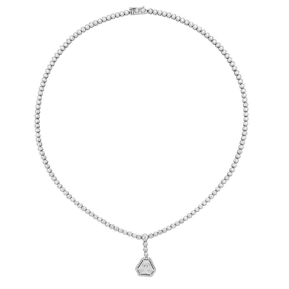 Collier cravate diamants. 4