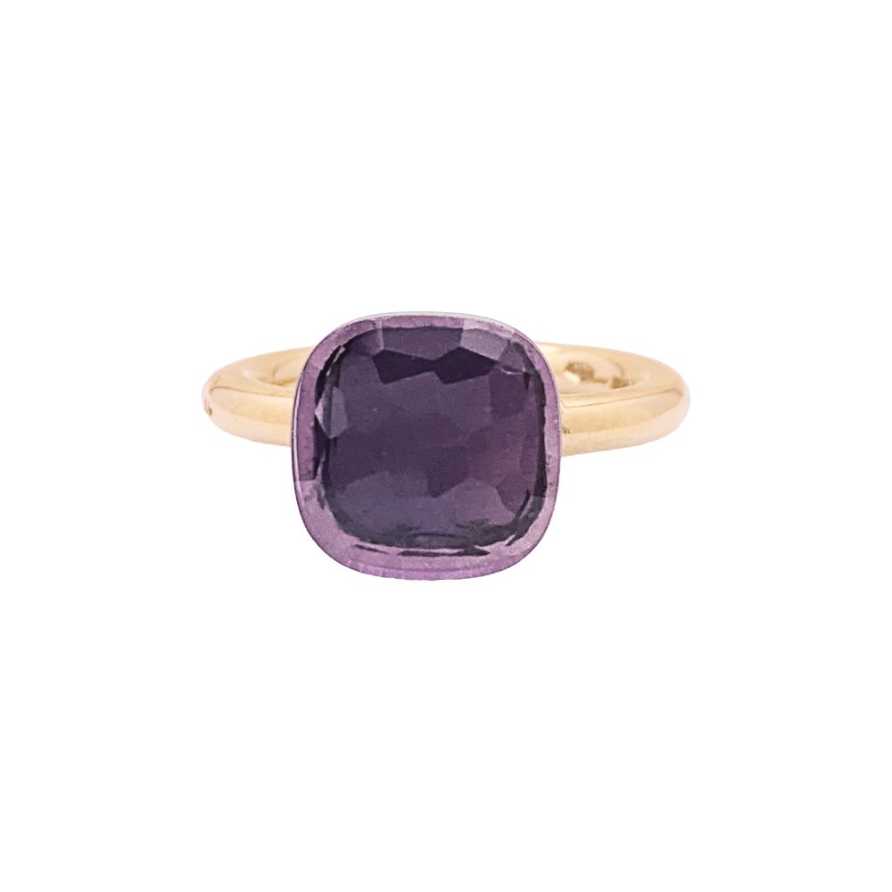 Bague Pomellato, collection "Nudo Classic", or rose et améthyste. 1
