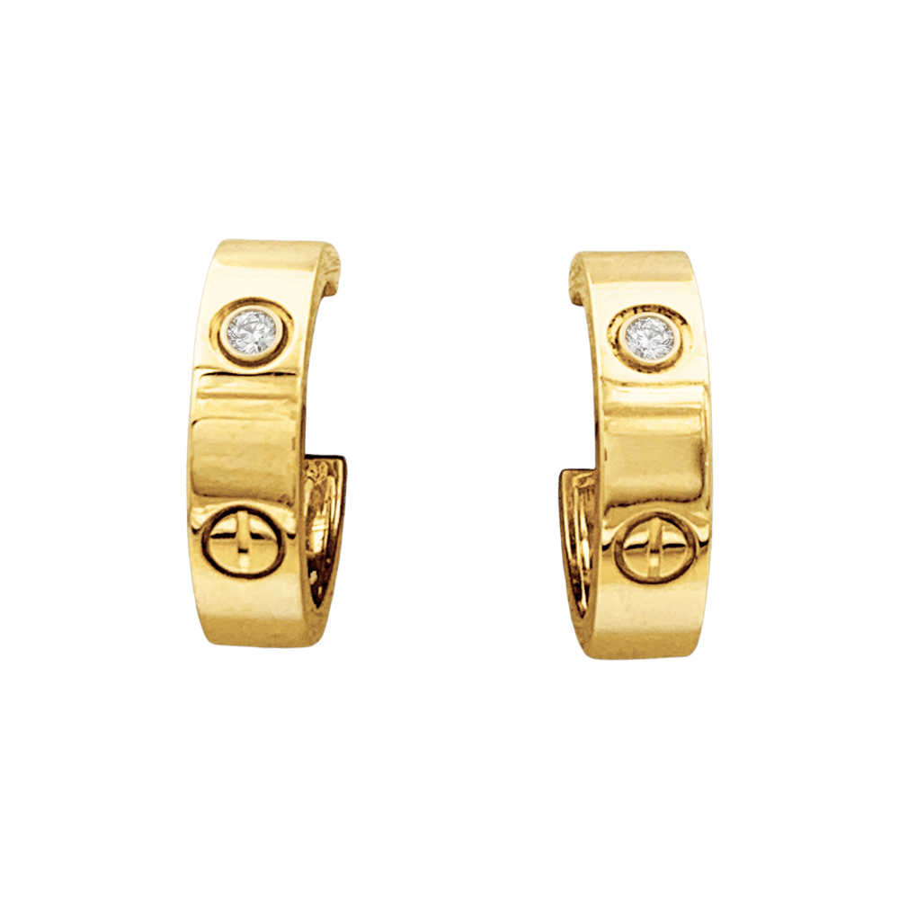 Boucles d'oreilles Cartier, "Love", or jaune et diamants. 1