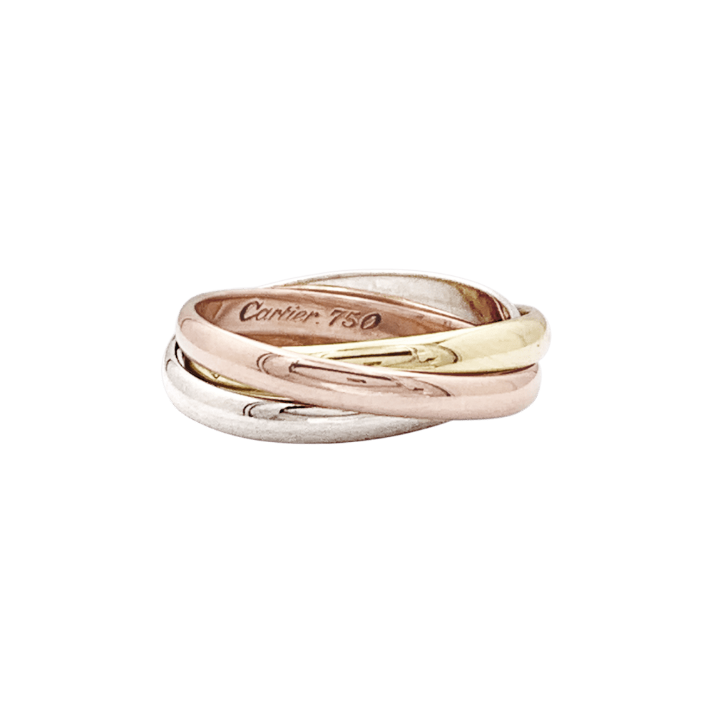 Bague Cartier, "Trinity", trois tons d'or.  4