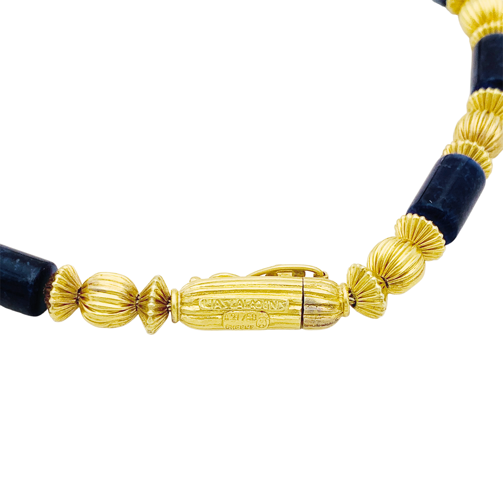 Collier Lalaounis, or jaune, sodalites. 3