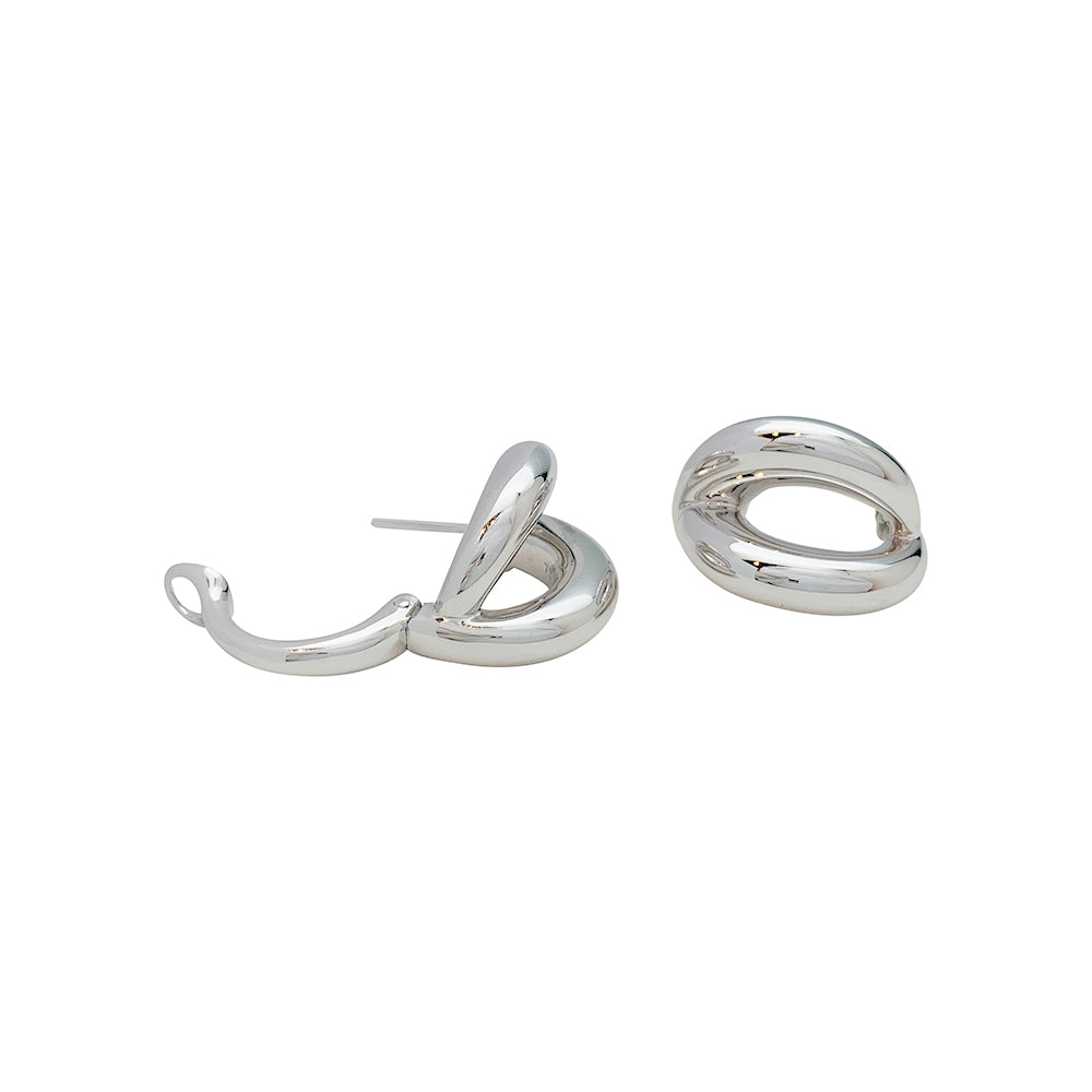 Boucles d'oreilles Mauboussin, "Twins", or blanc. 2