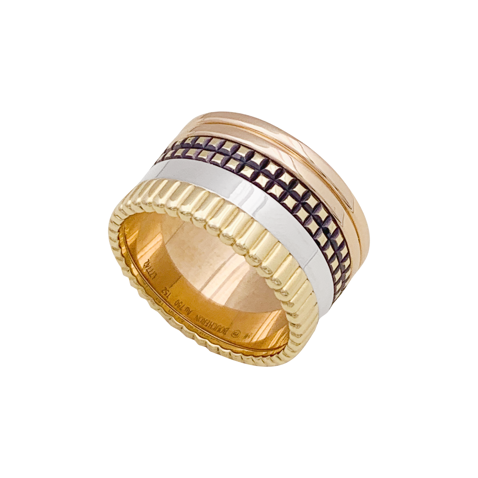 Bague Boucheron "Quatre Classique Large" trois ors. 1