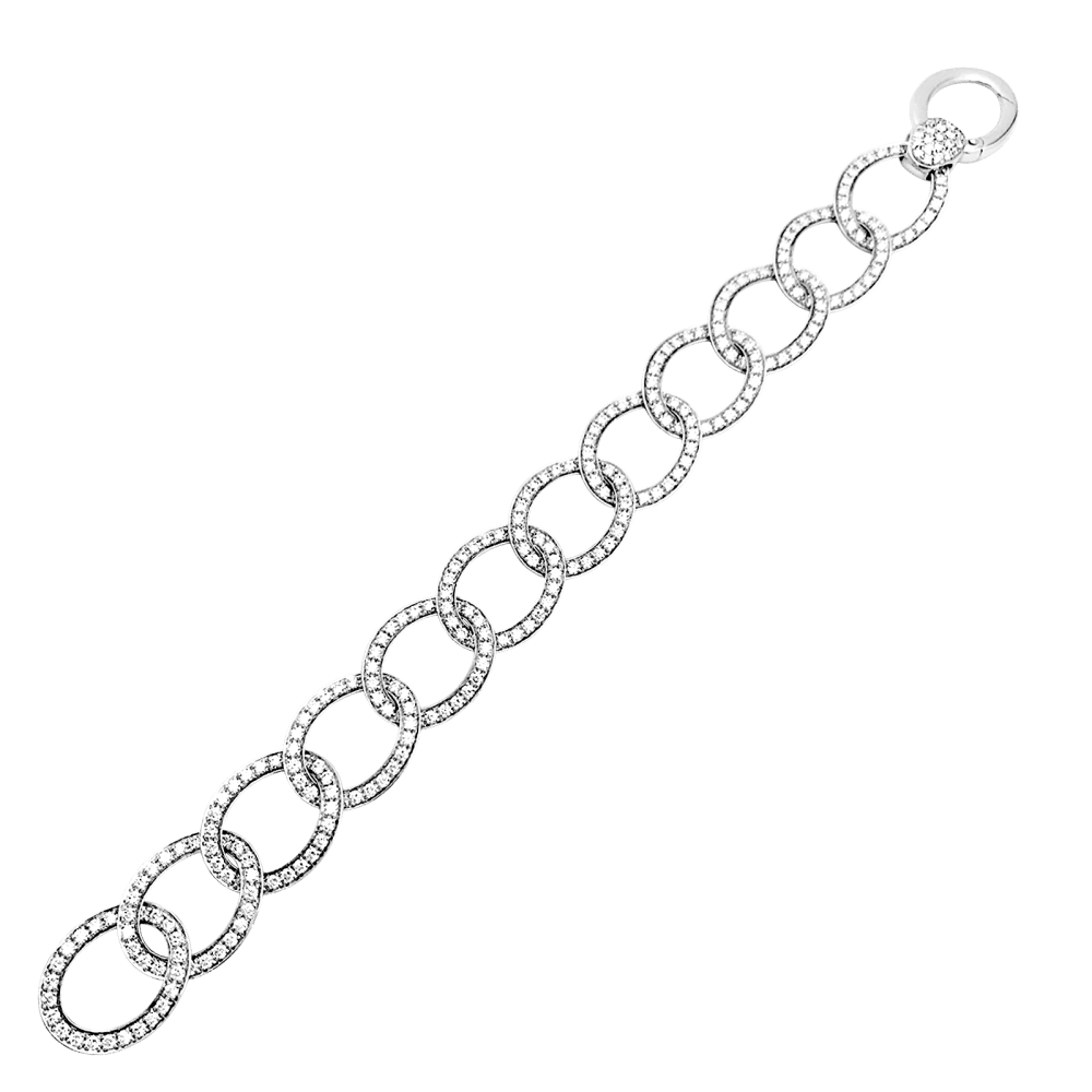 Bracelet Pomellato, "Brera", or blanc et diamants.  4