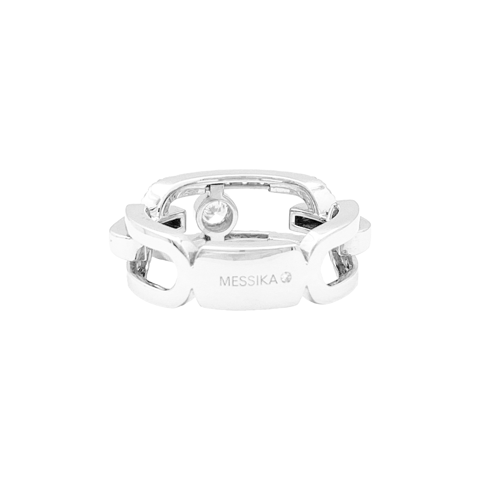 Bague Messika, "Move Link", or blanc, diamants. 4