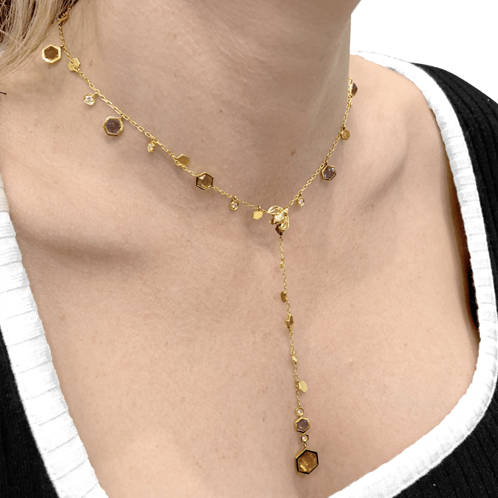 Collier Piaget, "Magic Garden Limelight", or jaune, diamants, pierres de couleur.  8
