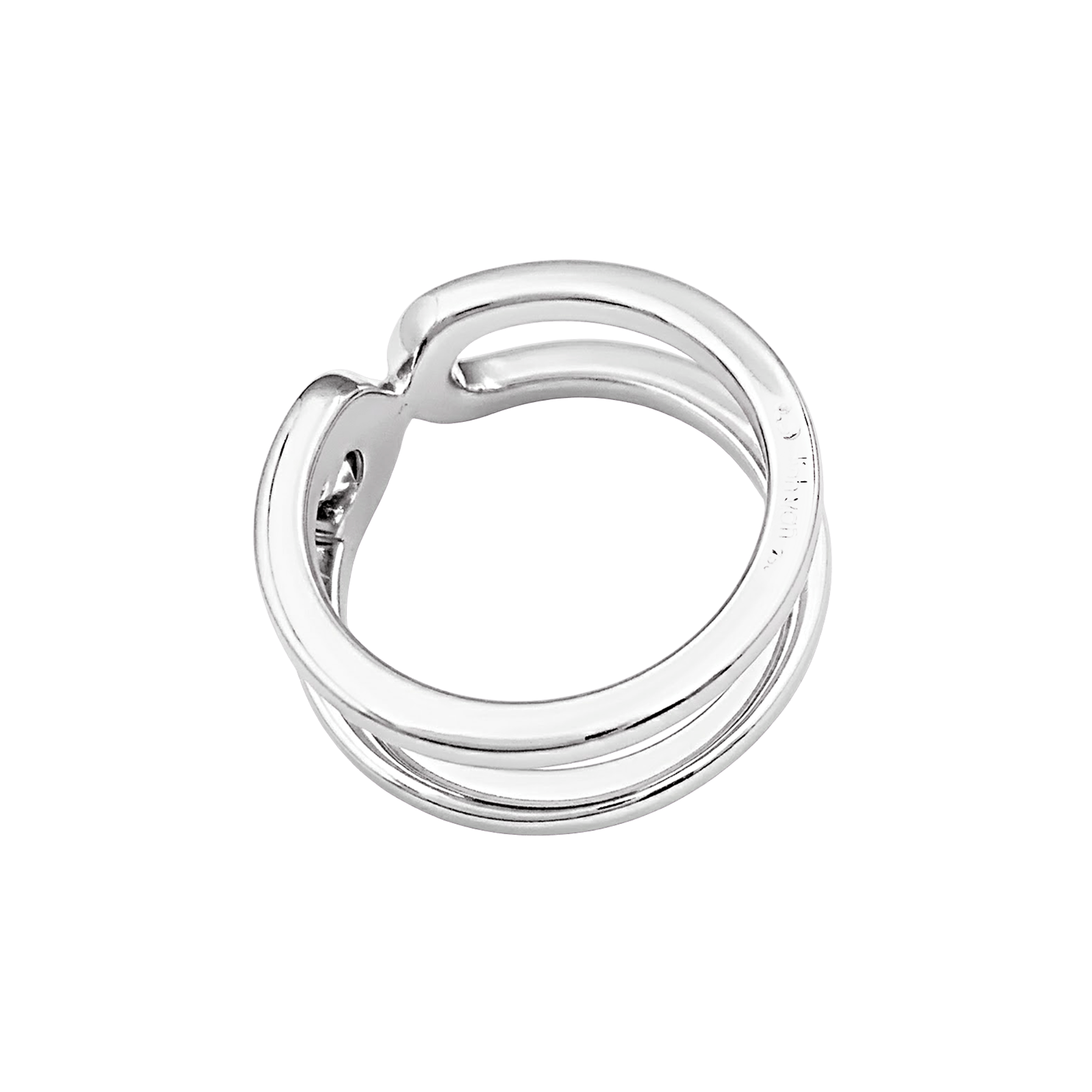 Bague Dinh Van "Maillon" or blanc, diamant.  4