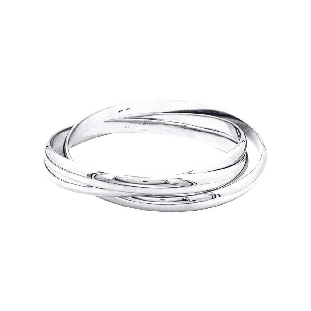 Bracelet Cartier, "Trinity", platine.  2