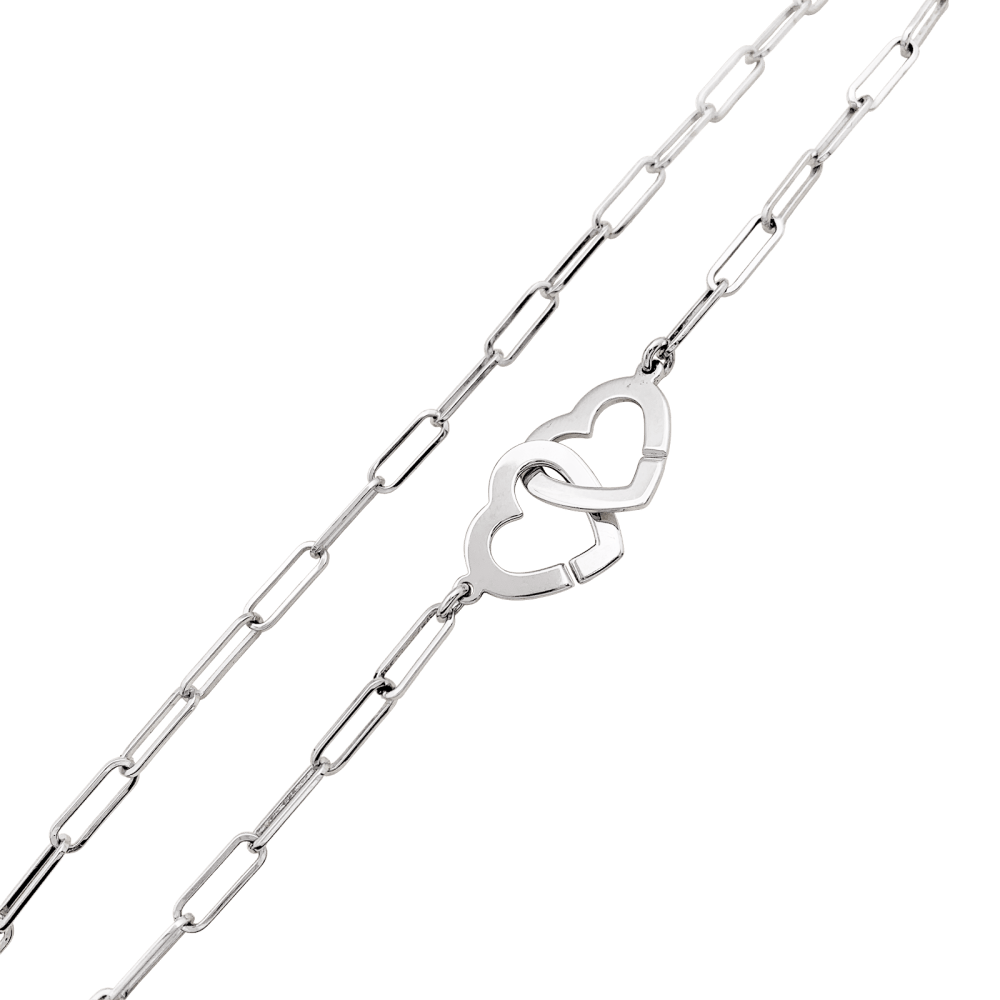Collier Dinh Van, "Double Cœurs" or blanc. 4