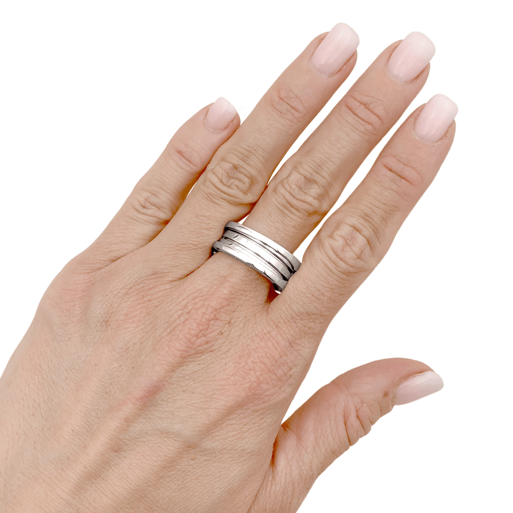 Bague Bulgari, « B.Zéro 1 », or blanc.  5