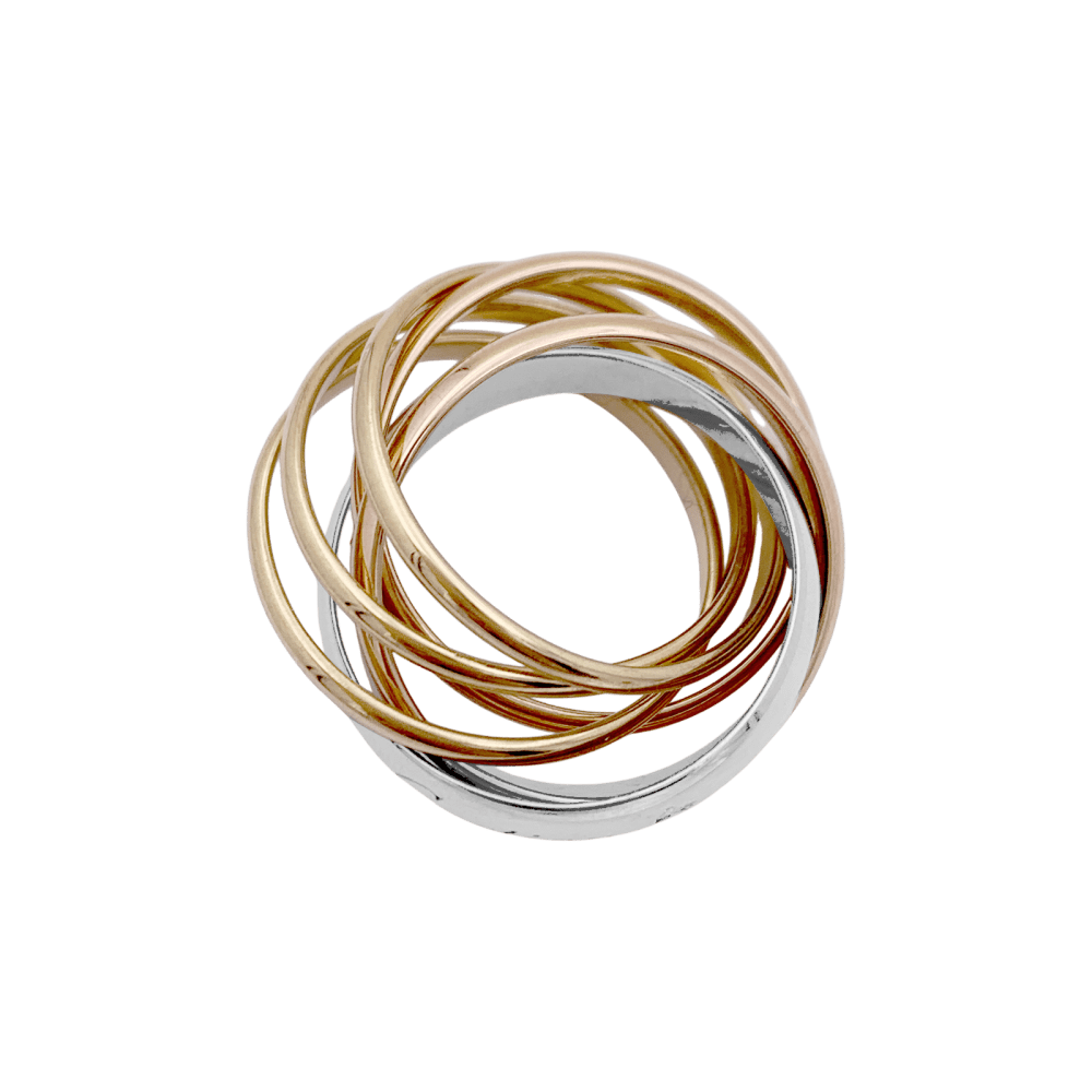 Bague Cartier, "Trinity", 3 tons d'or.  3