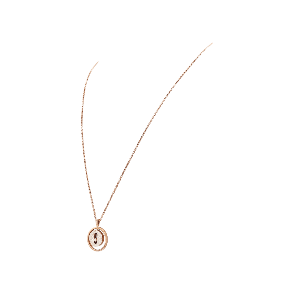 Collier Messika, "Lucky Move", or rose et diamants.  3