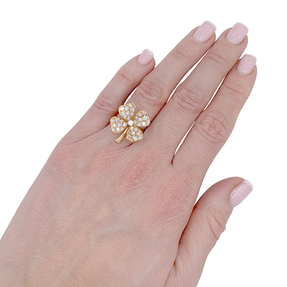 Bague Fred, or jaune, diamants. 8