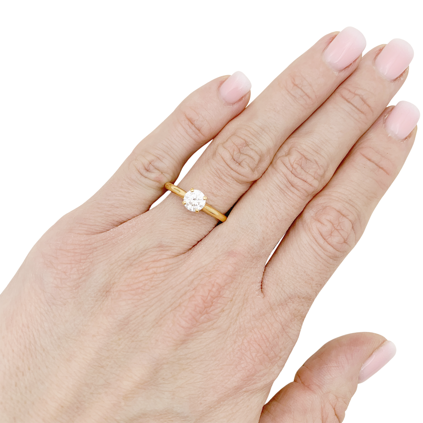 Solitaire Cartier,"1895", or jaune, diamant. 6