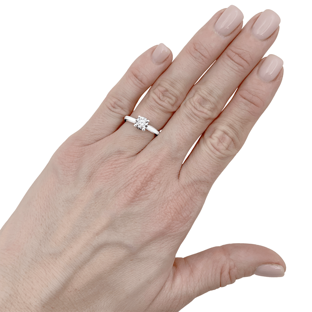 Solitaire Cartier, "1895", platine.  6