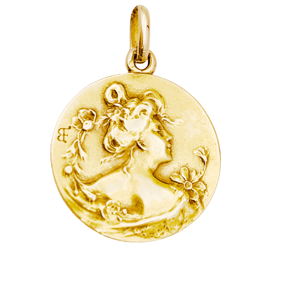 Médaille Art Nouveau Prosper d'Epinay de Briort, or jaune.  2