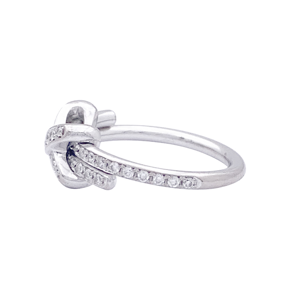 Bague Chaumet "Jeux de Liens" or blanc, diamants. 3