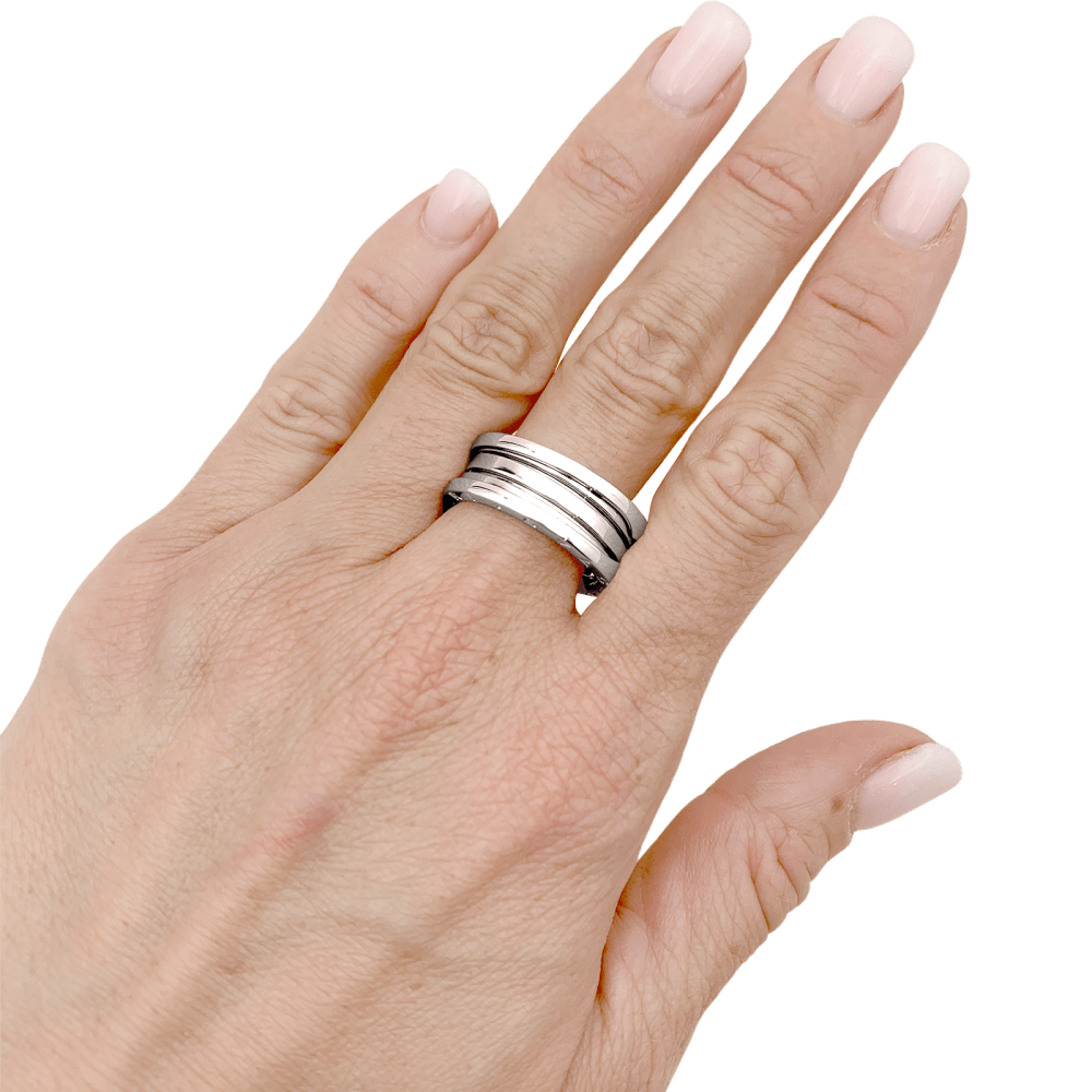 Bague Bulgari, « B.Zéro 1 », or blanc.  6