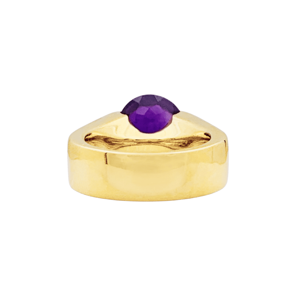 Bague Cartier, or jaune, améthyste et diamants.  4