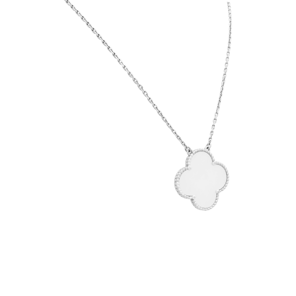 Collier Van Cleef & Arpels, "Magic Alhambra", or blanc, nacre.  2