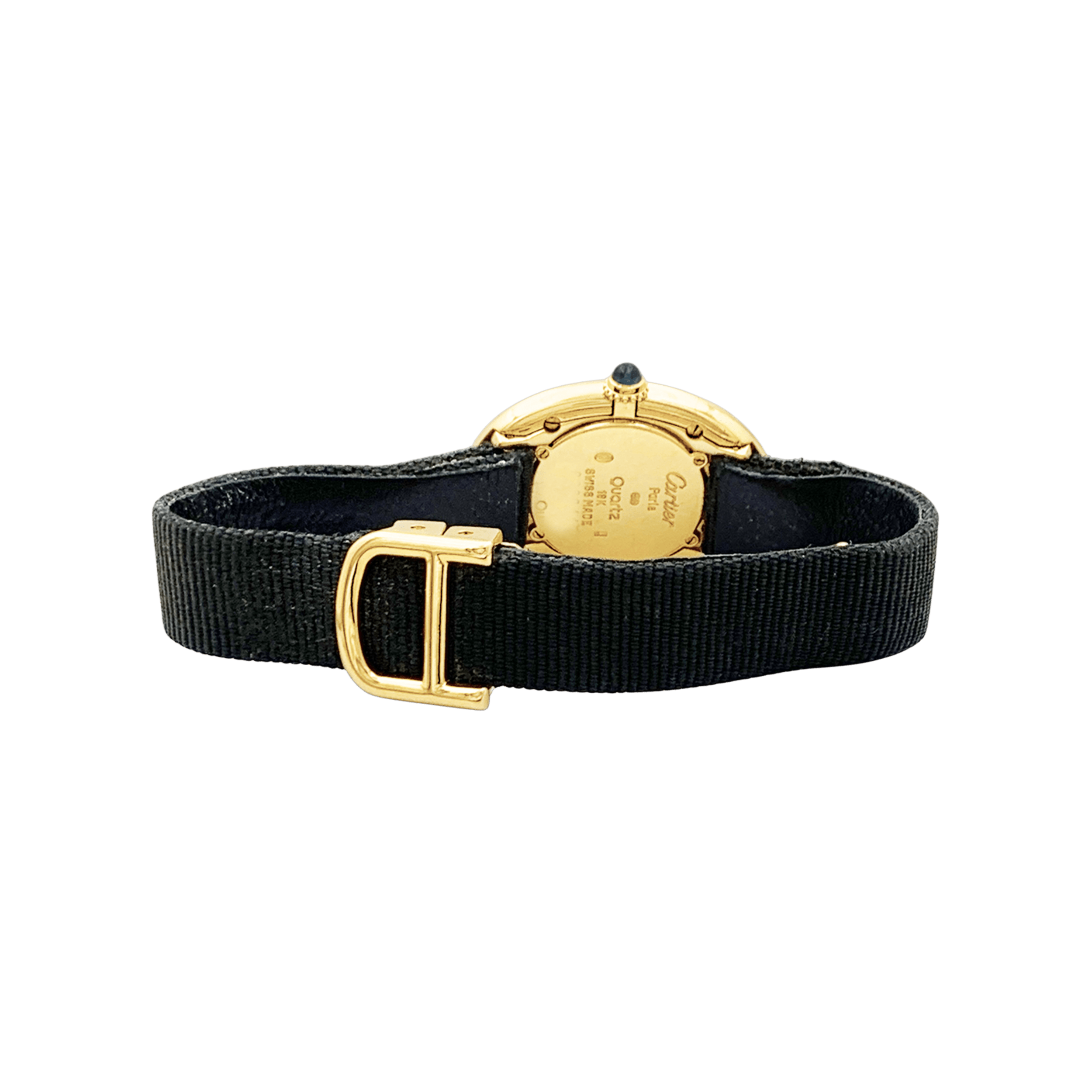 Montre Cartier, "Baignoire", or jaune, boucle déployante.  4