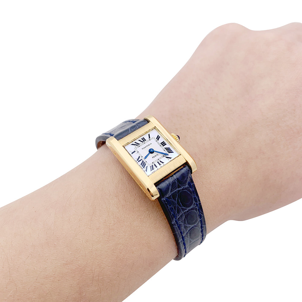 Montre Cartier "Tank Normale" or jaune. 7