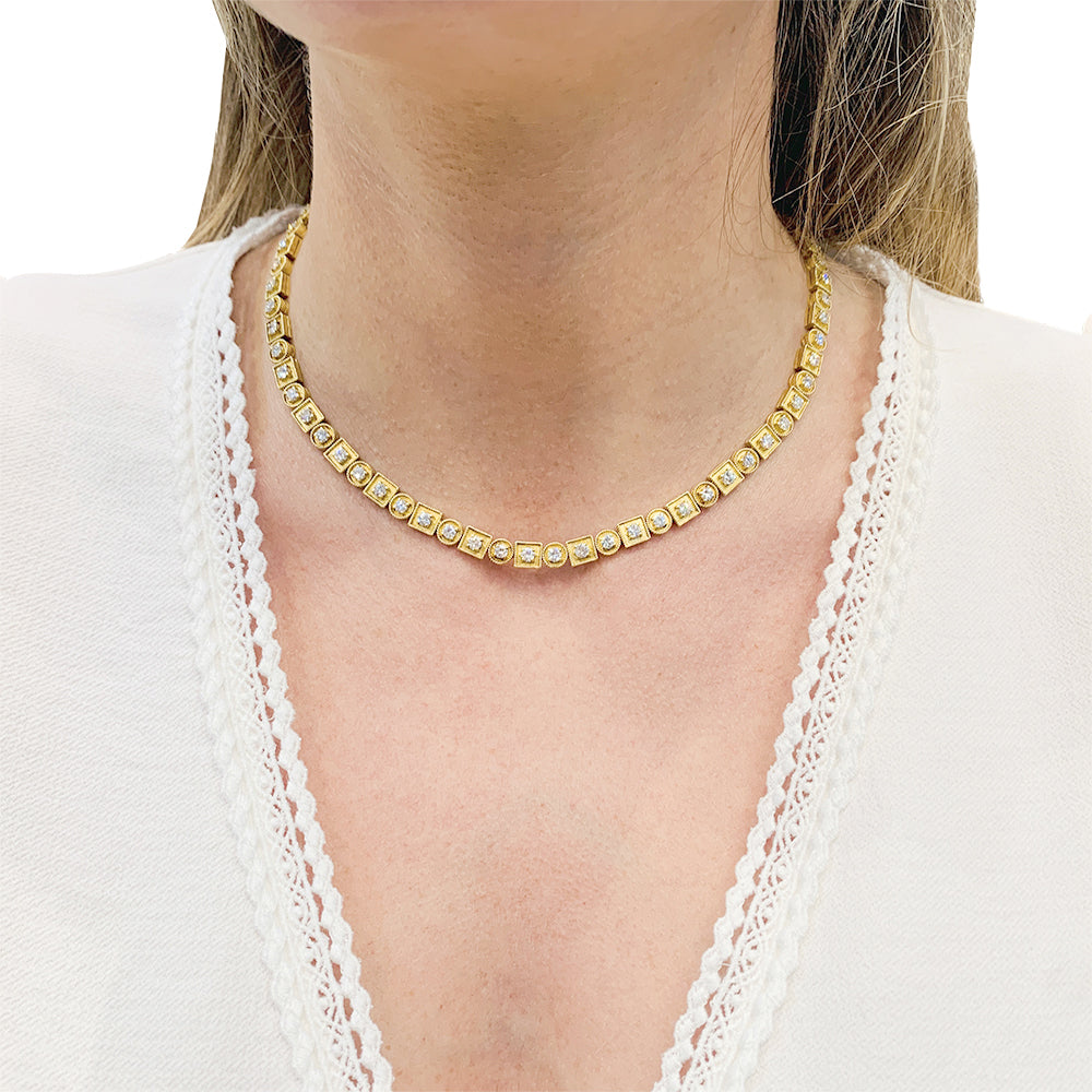 Collier Lalaounis "Byzantine", or jaune et diamants. 6