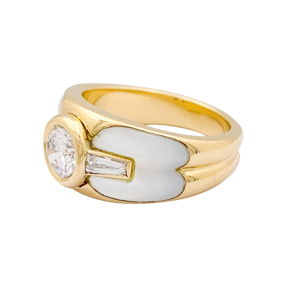 Bague Mauboussin "Nadia" or jaune, diamant, nacre. 1
