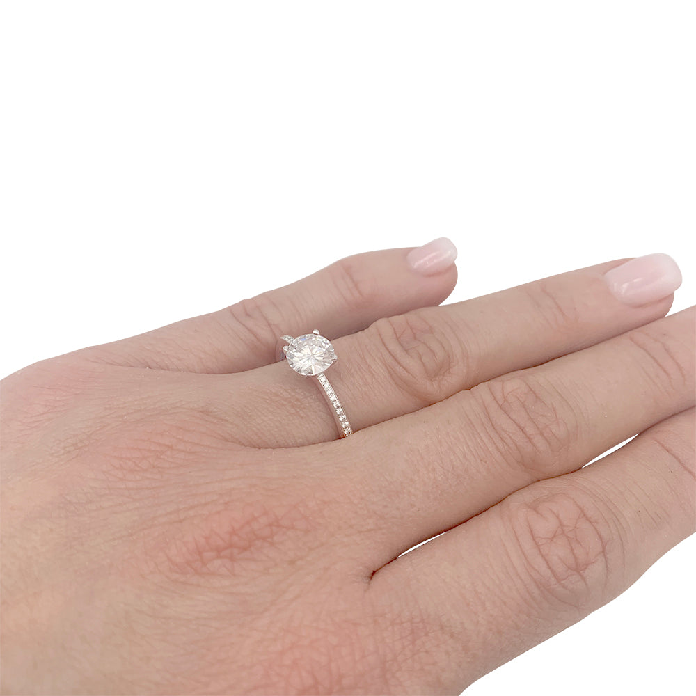 Bague Chopard diamant 1,01 ct, or blanc. 5