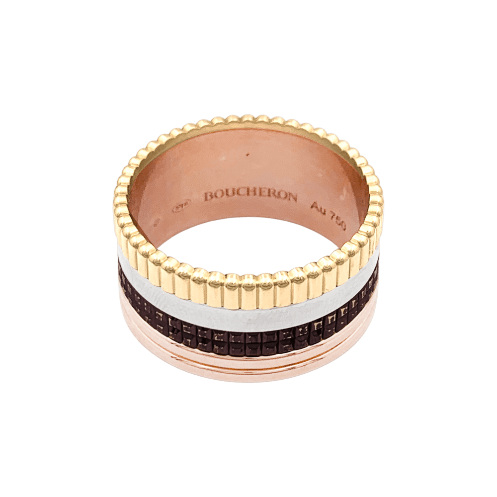 Bague Boucheron, "Quatre Classique Large" trois ors.  3