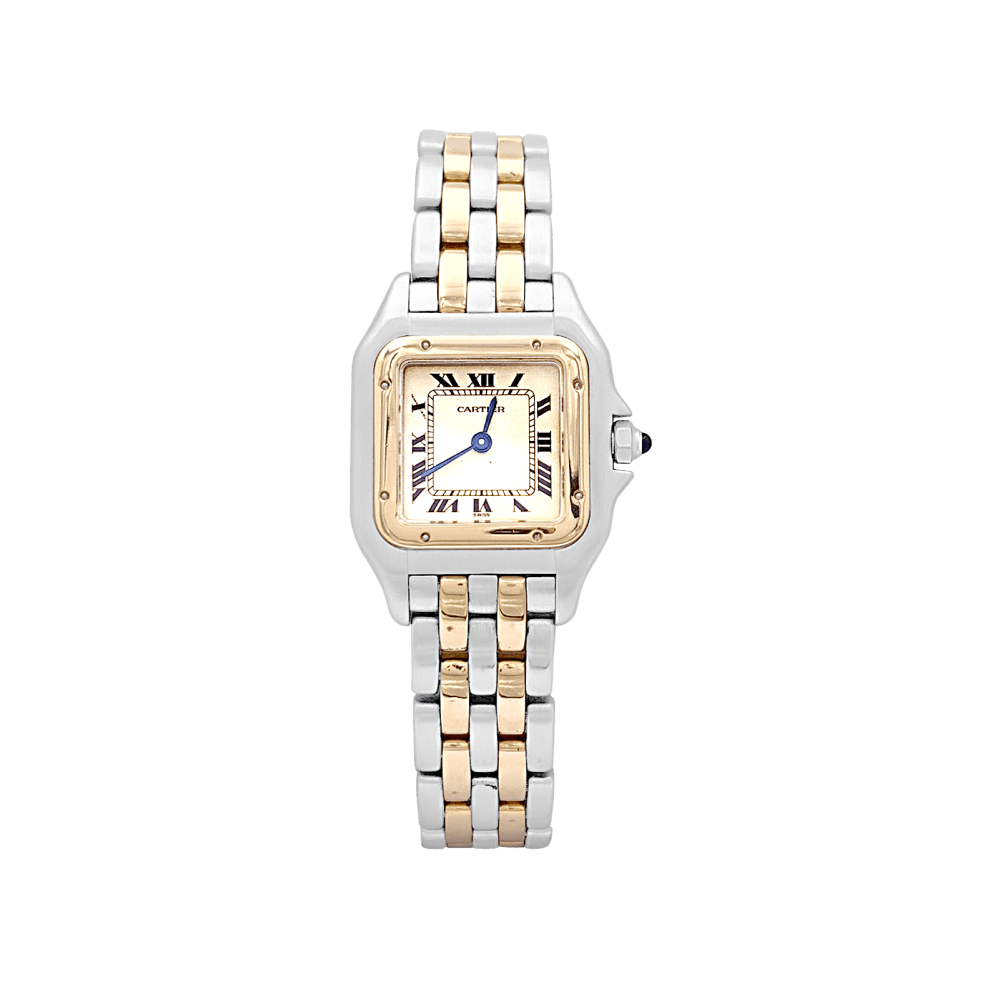 Montre Cartier, "Panthère", or jaune, acier. 1