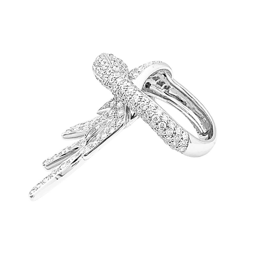 Bague Boucheron, "Animaux de Collection : "Cypris, le Cygne", or blanc, diamants, rubis. 4