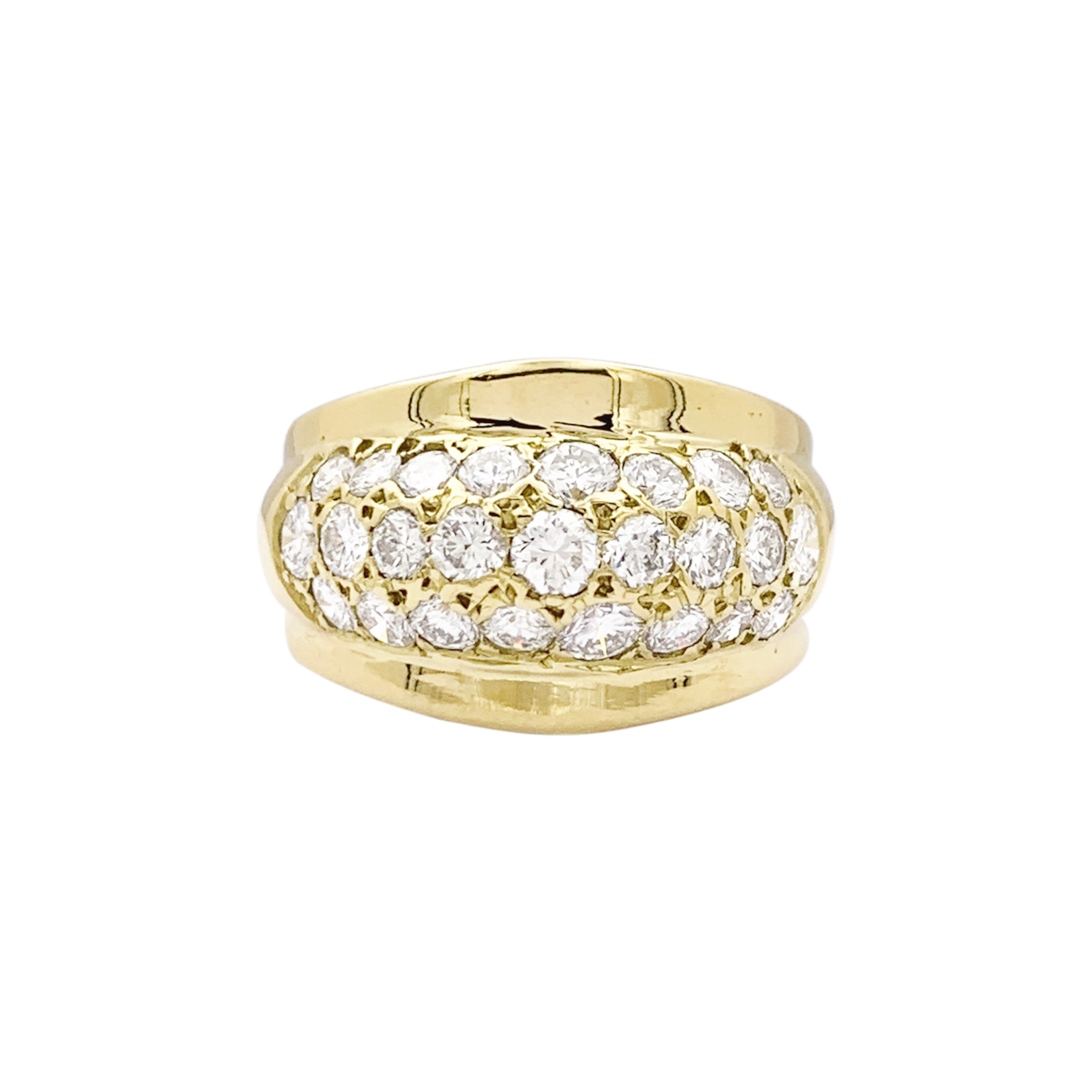 Bague or jaune, diamants. 1