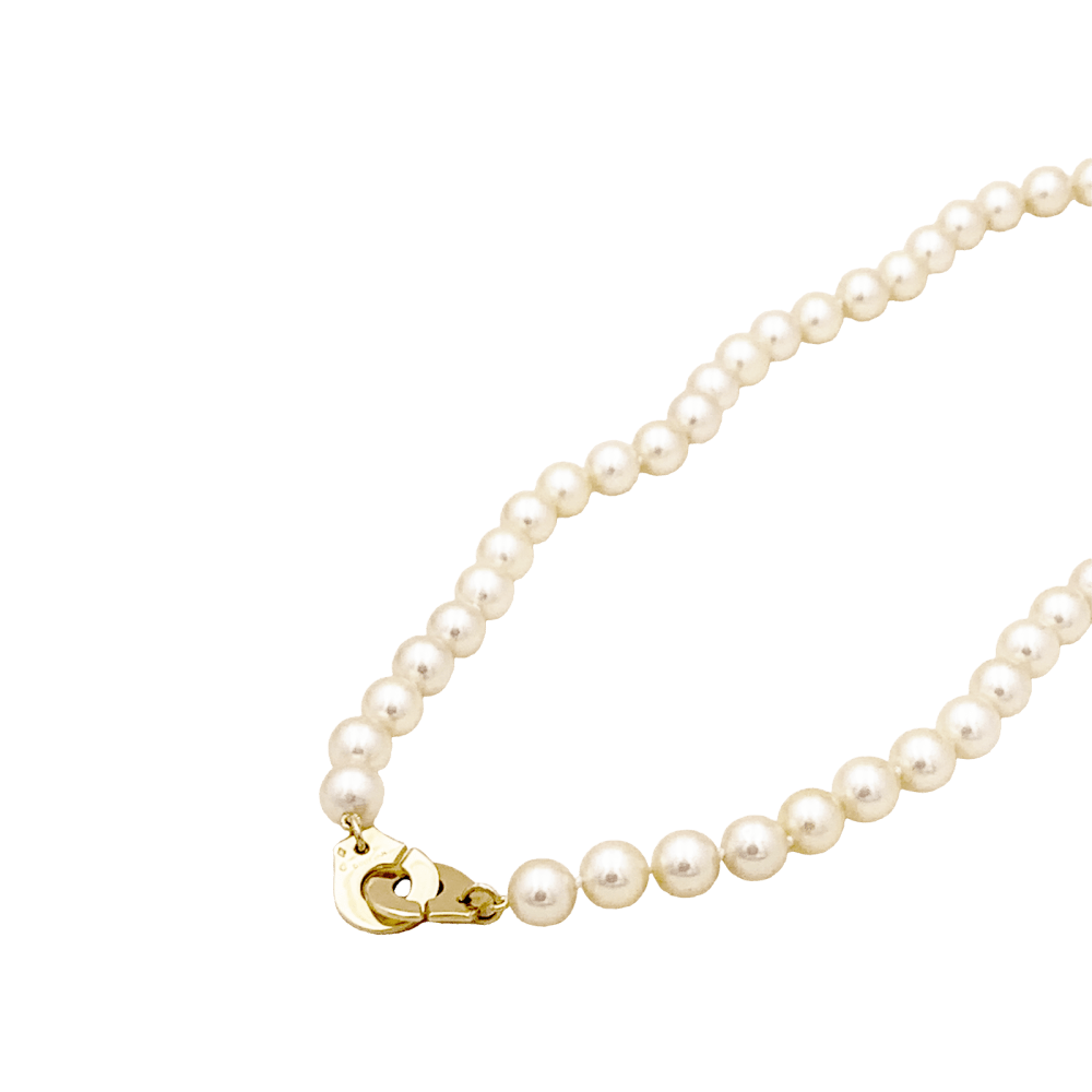 Collier de perles Dinh Van, "Menottes R12", en or jaune.  4