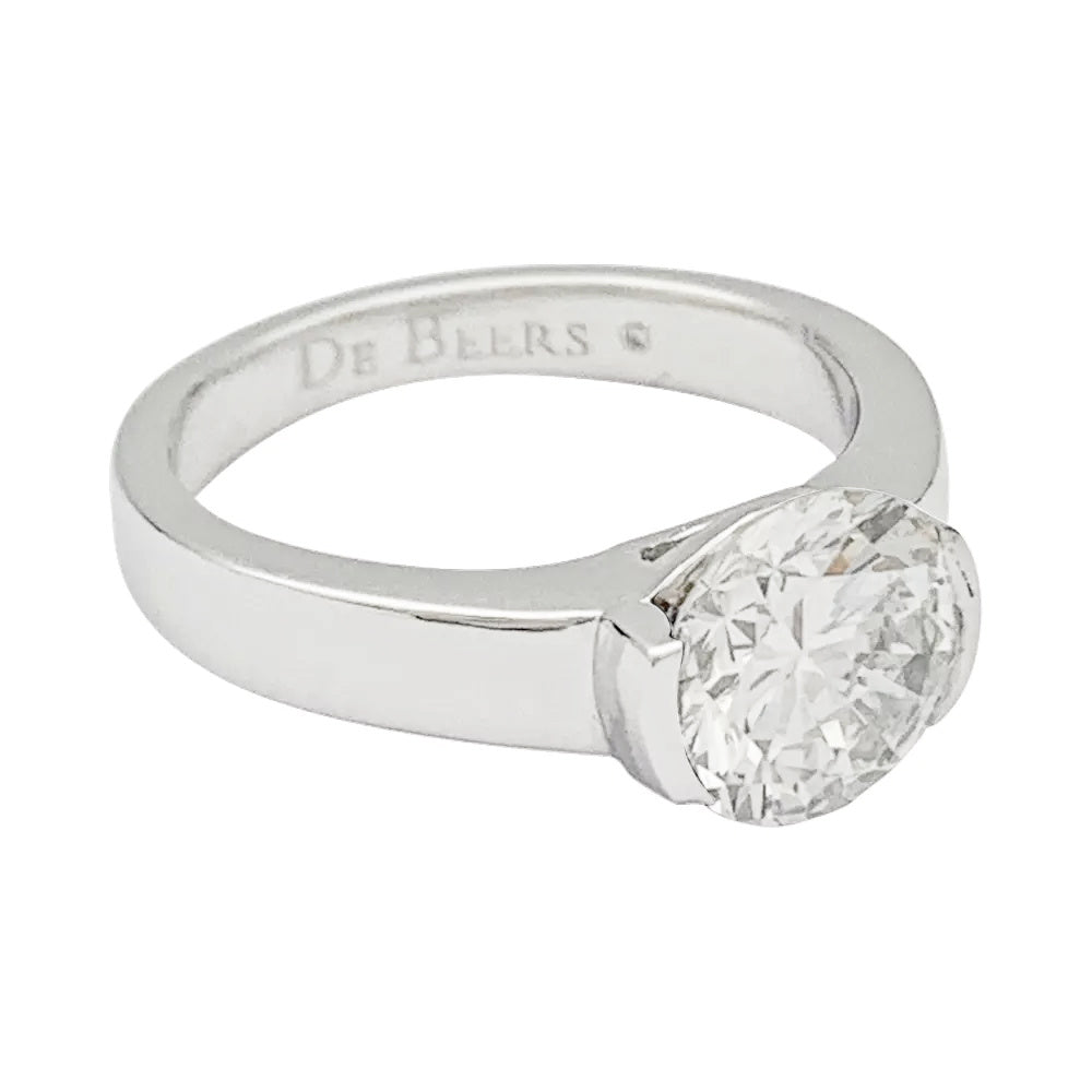 Solitaire en platine, diamant 1,82 carat 5