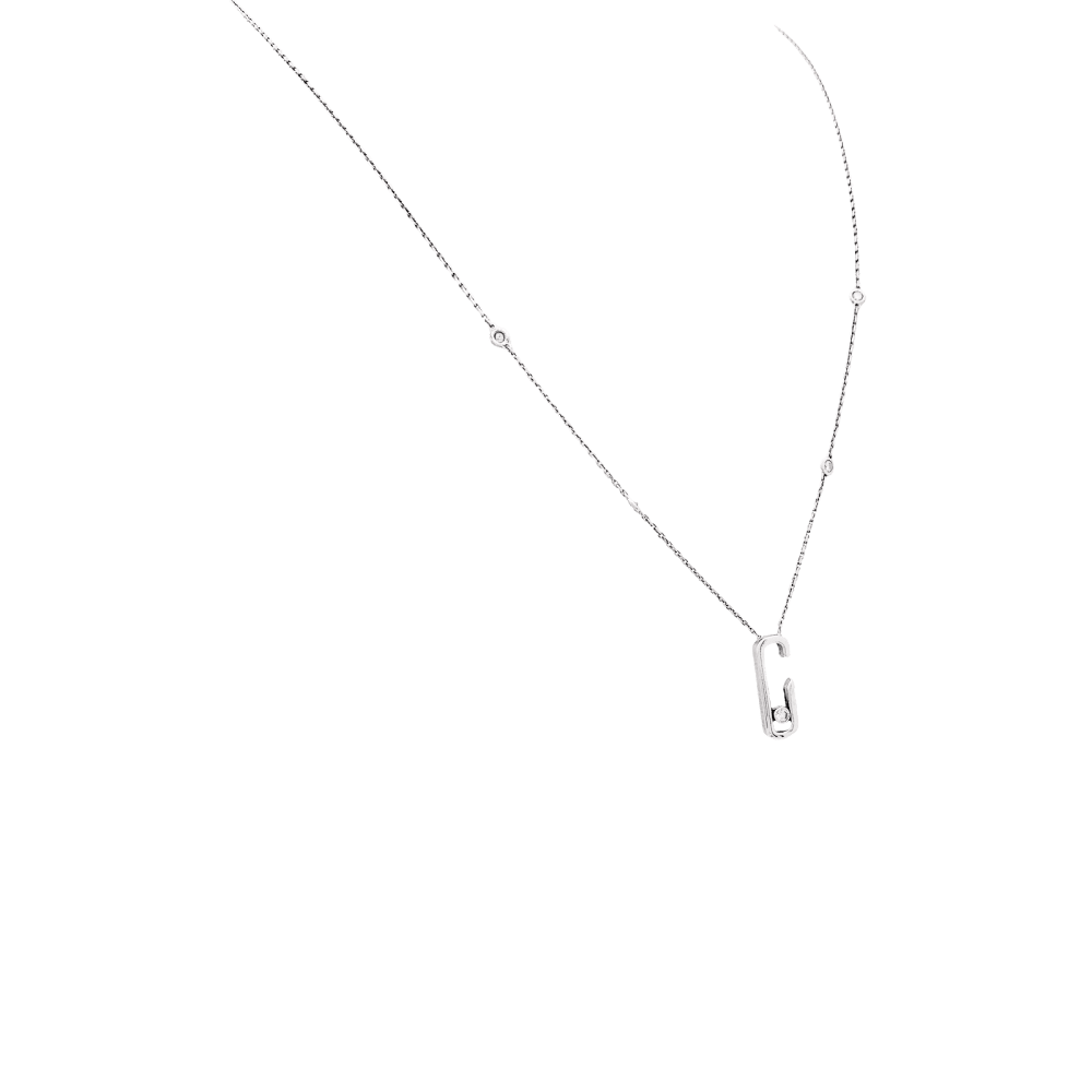 Collier Messika, "Move", or blanc et diamants.  2