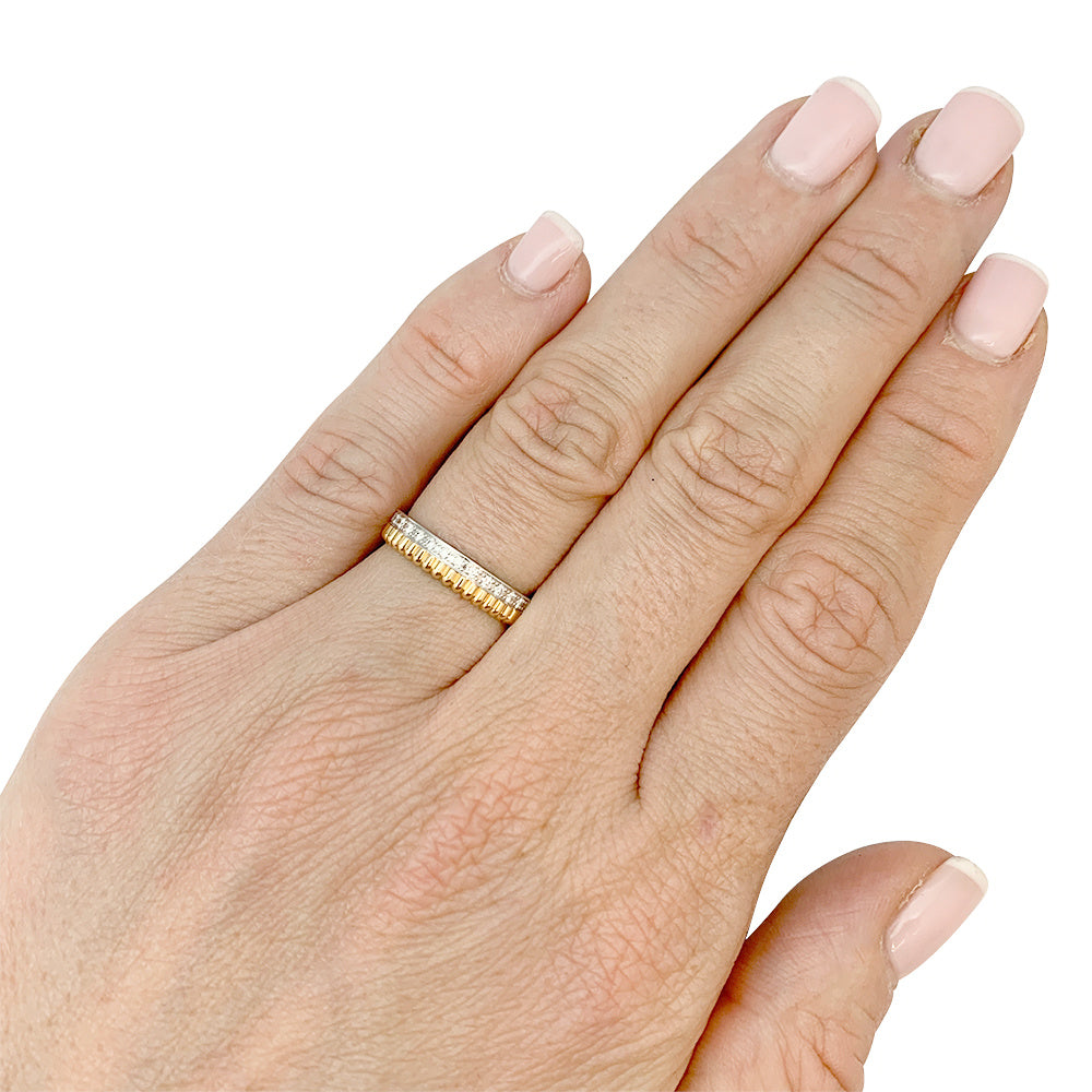 Bague Boucheron, “Quatre Radiant Edition Grosgrain”, deux ors et diamants. 7