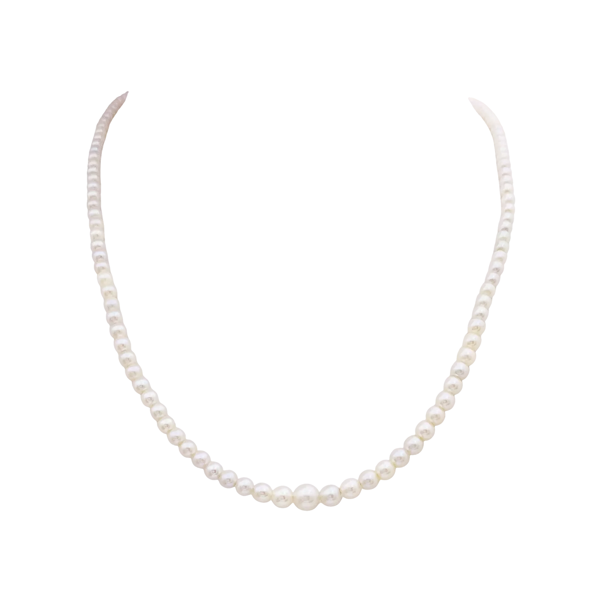 Collier De 99 Perles De Culture - Longueur 53cm - Occasion (perles Impeccables, Manque Fermoir)