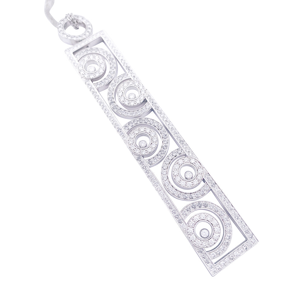 Collier Chopard, "Happy Spirit", en or blanc, diamants. 3