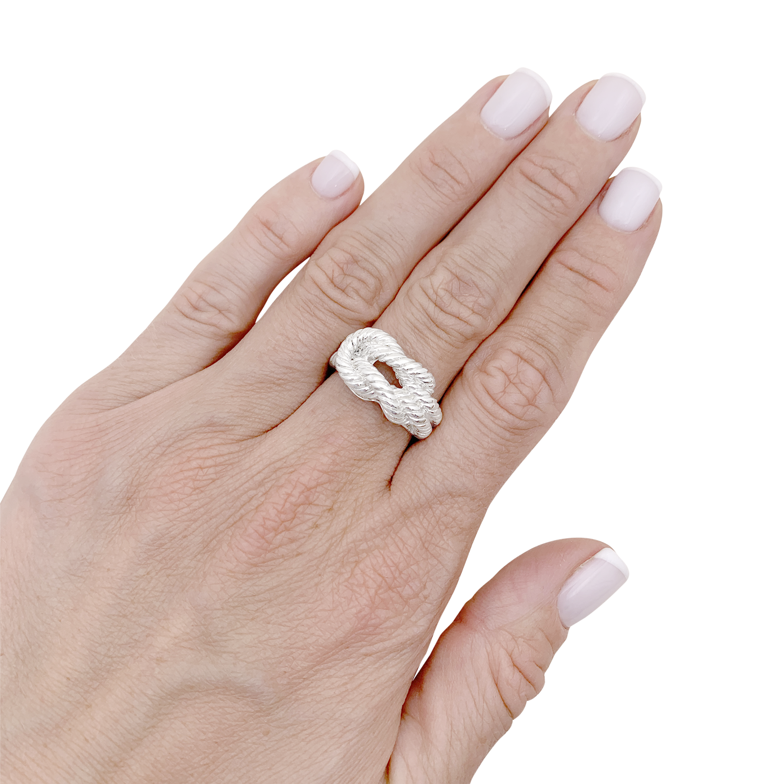 Bague HERMÈS, "Audierne" en argent.  5