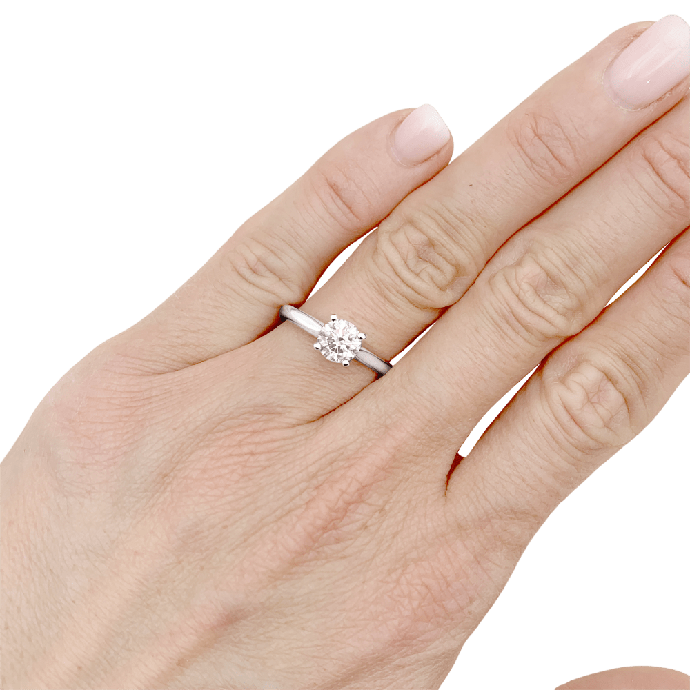 Bague Cartier, "1895", platine et diamant.  5