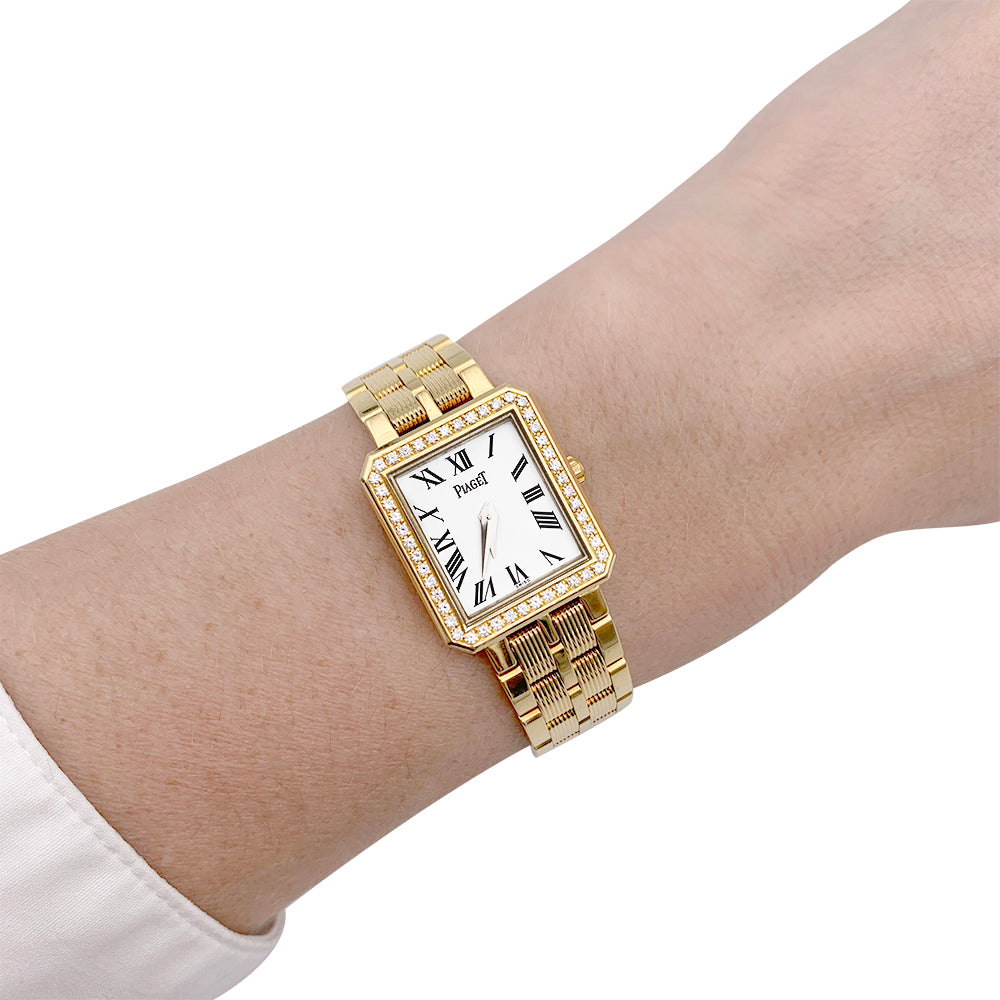 Montre Piaget or jaune et diamants Protocole d'occasion 5