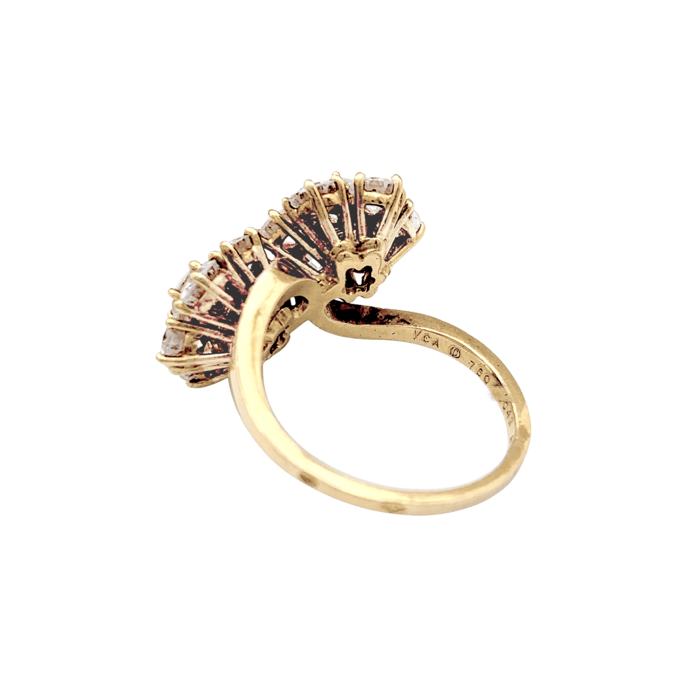 Bague Van Cleef & Arpels, “Fleurs”, or jaune, diamants.  4