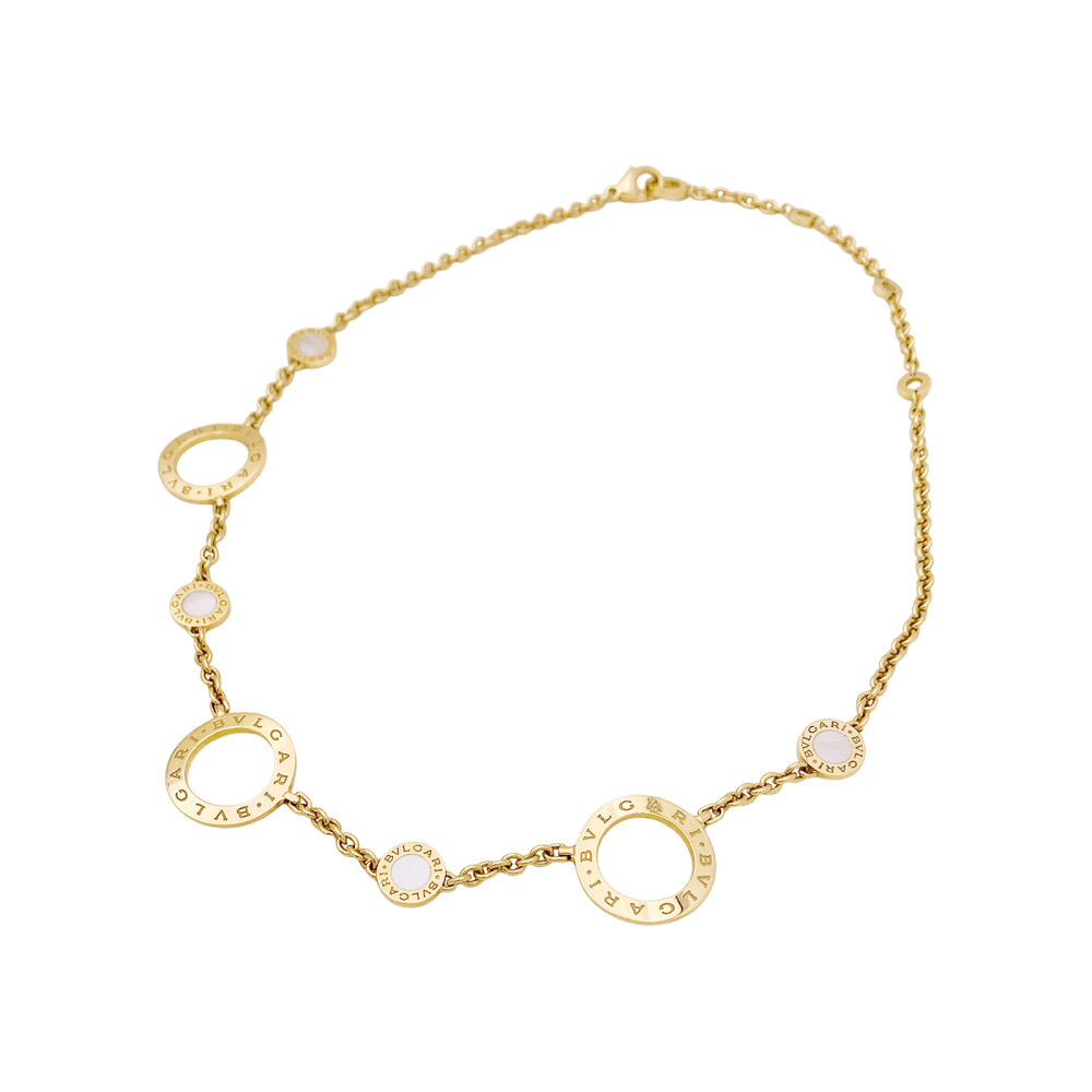 Collier BULGARI "Bulgari Bulgari" en or jaune 750/000 et nacre. 2