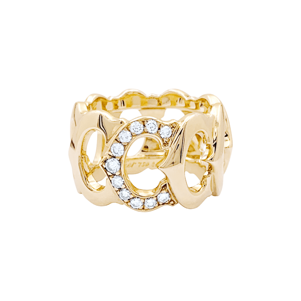 Bague Cartier, "C de Cartier", or jaune, diamants. 1