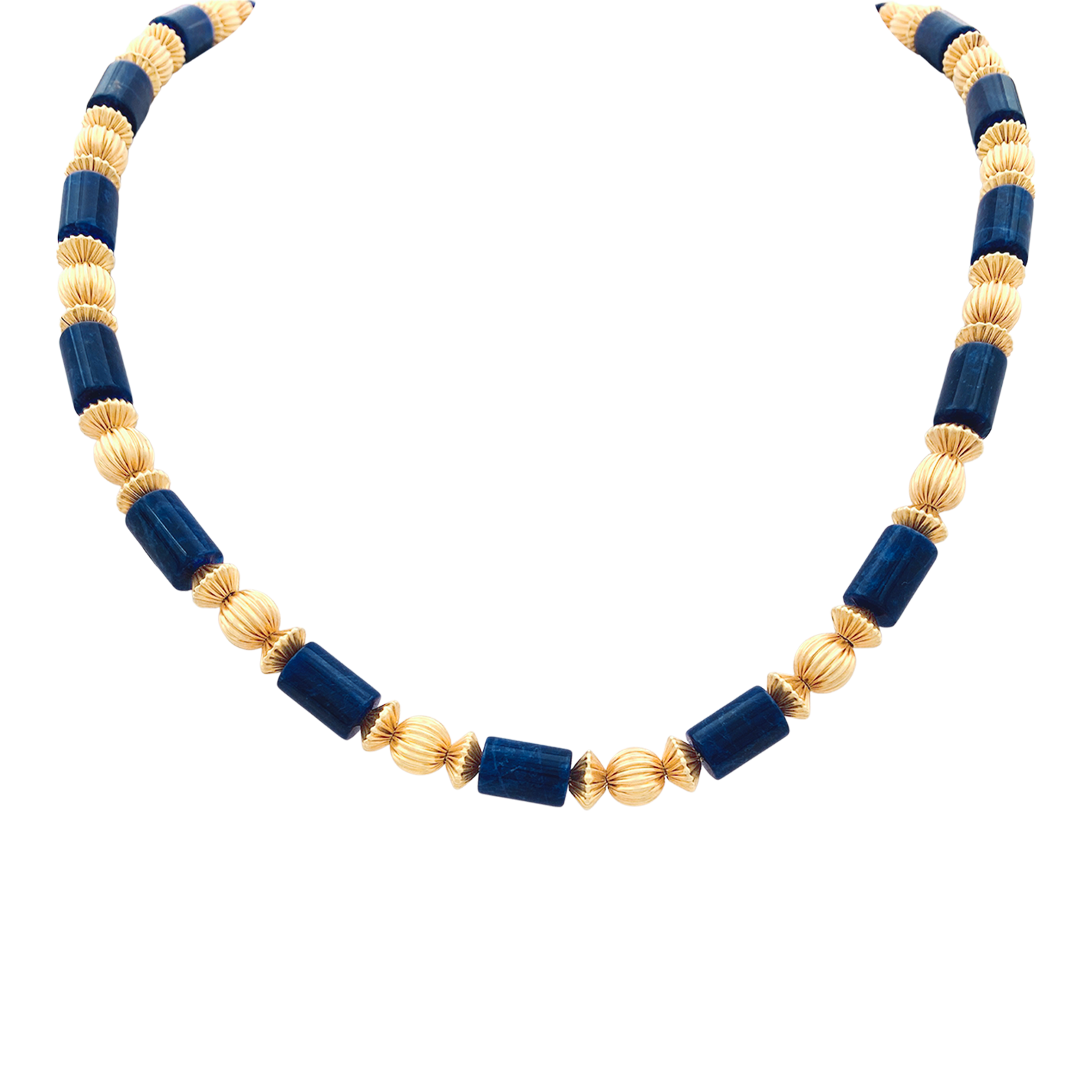 Collier Lalaounis, or jaune, sodalites. 1