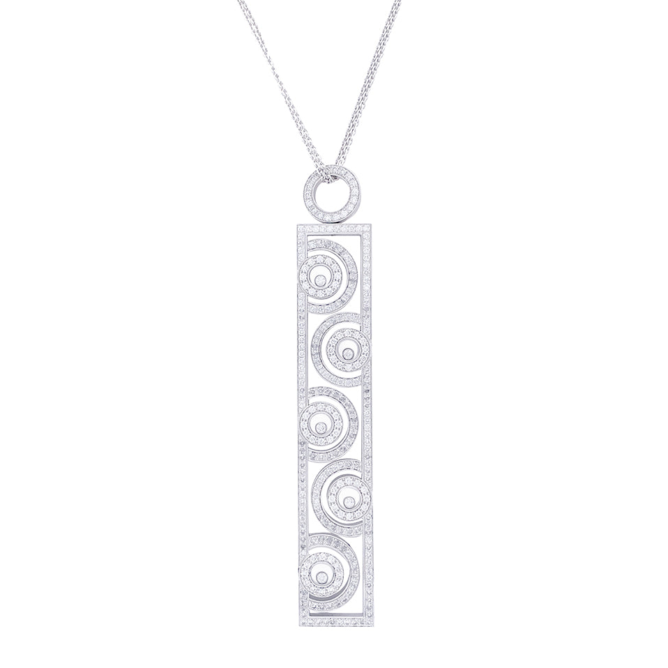Collier Chopard, "Happy Spirit", en or blanc, diamants. 2