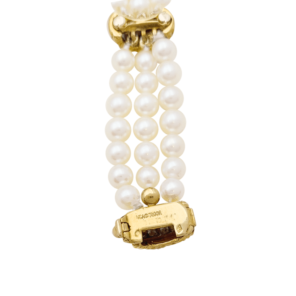 Bracelet Van Cleef & Arpels, deux ors, diamants, perles. 3