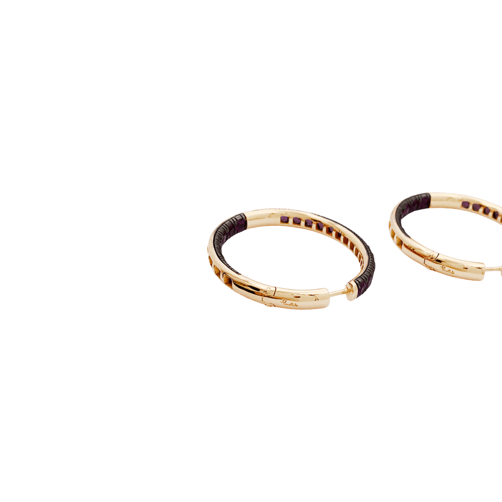 Boucles d'oreilles Pomellato, "Tango", or rose, saphirs roses. 4